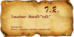 Taucher Renátó névjegykártya